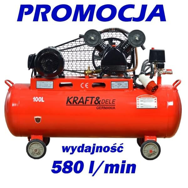 Kompresor olejowy 100l 3,4kW/400W KD404