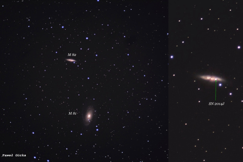 Supernowa w galaktyce M82