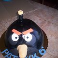Tort - Angry birds czarny #tort