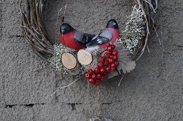 Wianek świąteczny, moja praca #BożeNarodzenie #krakow #rękodzieło #stroik #wieniec