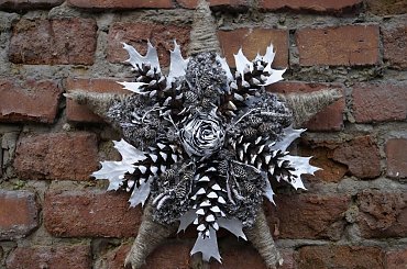 Wianek świąteczny, moja praca #BożeNarodzenie #krakow #rękodzieło #stroik #wieniec