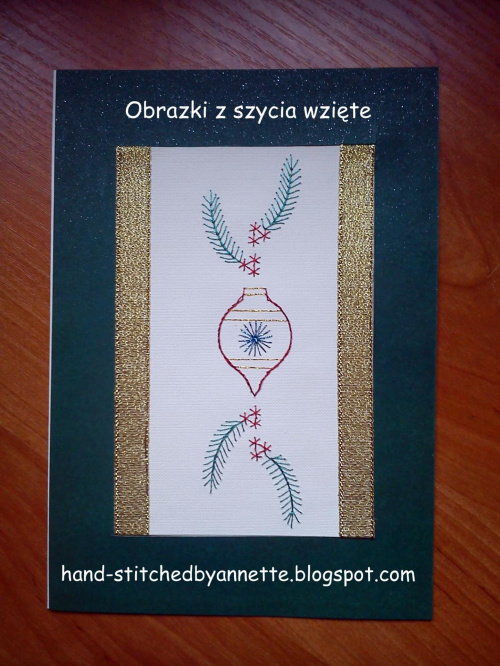 Bookmark Branch and Bauble - stitchingcards.com #fantagiro7 #HaftMatematyczny #ObrazkiZSzyciaWzięte