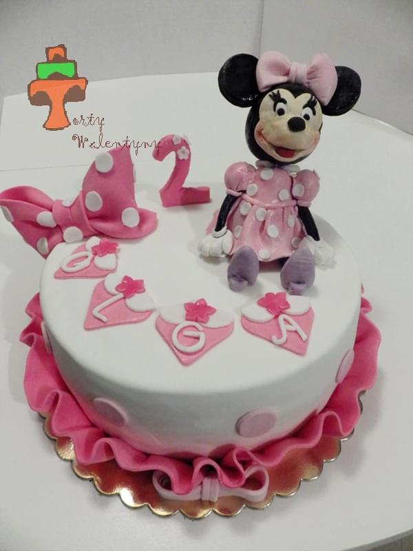 Urodzinowy tort z Myszką Minnie #MinnieMouse #MyszkaMinnie #tort #TortyArtystyczne #TortyKraków #TortyWalentynki