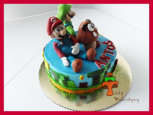 Tort Super Mario Bros #gumba #luigi #mario #SuperMarioBros #tort #TortyArtystyczne #TortyKraków #TortyWalentynki
