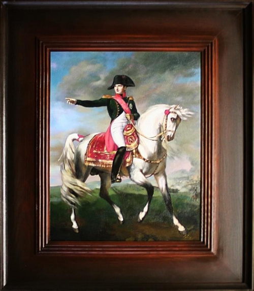 Napoleon Bonoparte-Große Meister-76x66cm Ölgemälde Handgemalt Leinwand Rahmen-Sygniert.cena 199,99 euro. wysylka 0 euro. malowany recznie